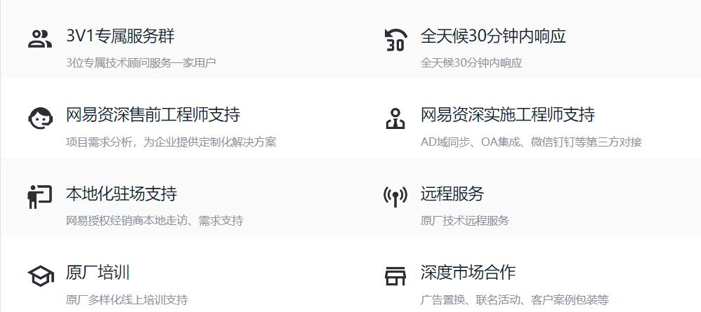 网易企业邮箱增值服务示例图